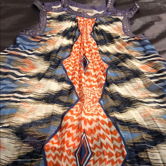 Tribal Tunic   Awesome for summer lots of trim - Picture 3 of 4